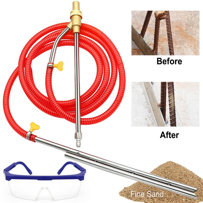 Angela&Alex Pressure Washer Sandblasting Kit, 5000 PSI Wet Sandblaster Attachment, Power Washer Sandblasting with Replacement Ceramics Nozzle, 1/4 Inch Quick Disconnect Sandblasting Kit - Image 5